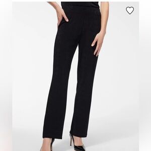 Chico’s Travelers Straight-Leg Ankle Pants Knit Jersey Stretch Business XL Black